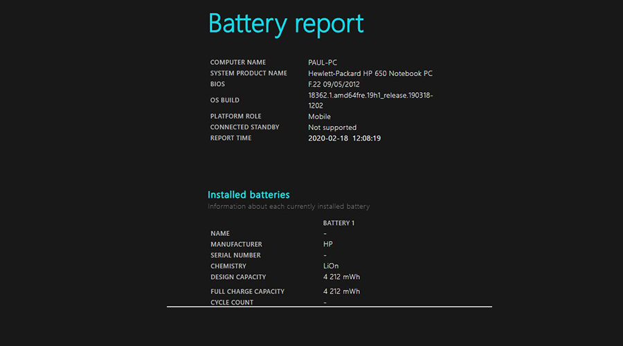 Windows 10 : comment surveiller l'état de santé de la batterie d'un PC  portable ?